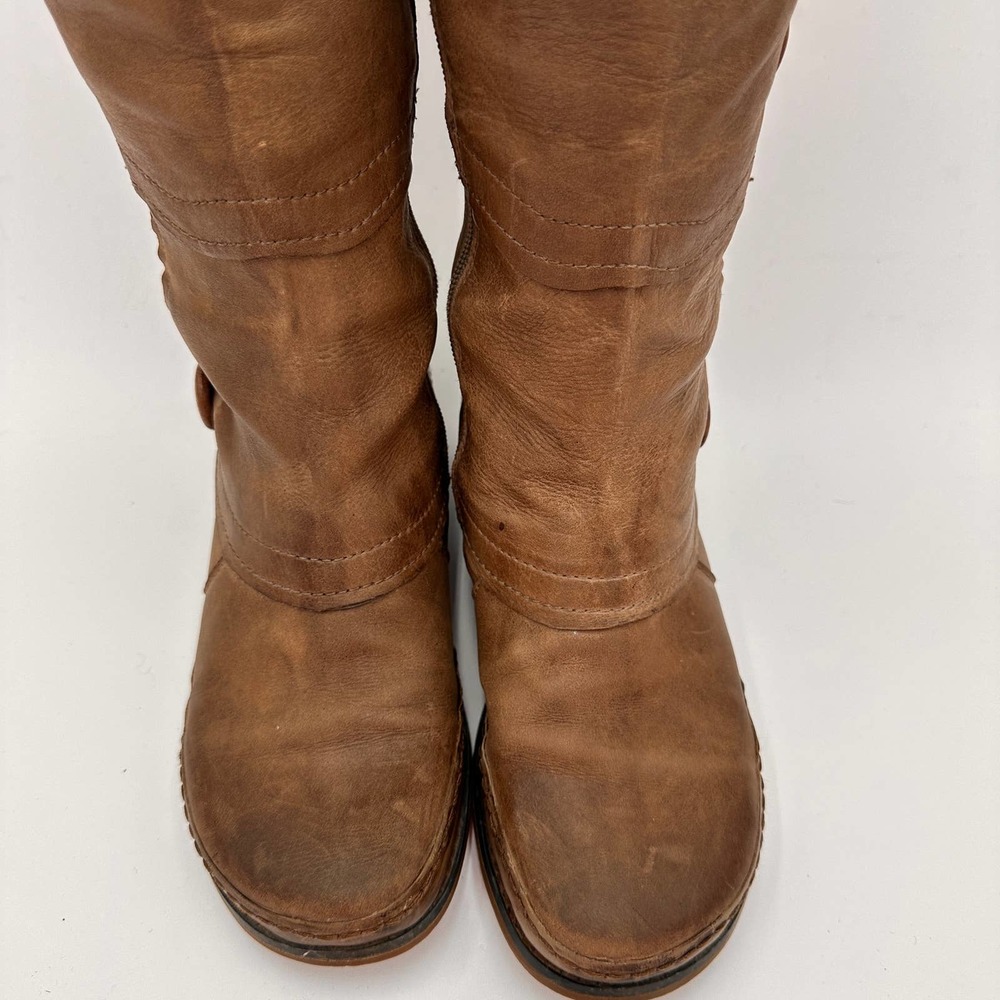 Miz Mooz Women's Brown Leather Portia Button Boots Size 7.5 - Picture 6 of 12